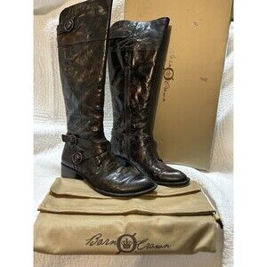 Born Crown Lira Brown Leather Riding Boots w/ Dust Bag and Box Size 8.5
